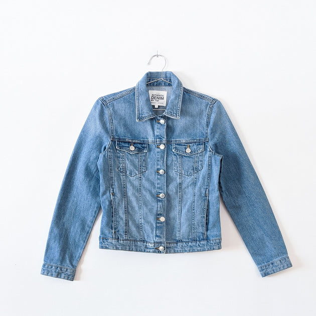 Distressed Blue Denim Jacket Zara Authentic Denim by TRF Fold and Fray