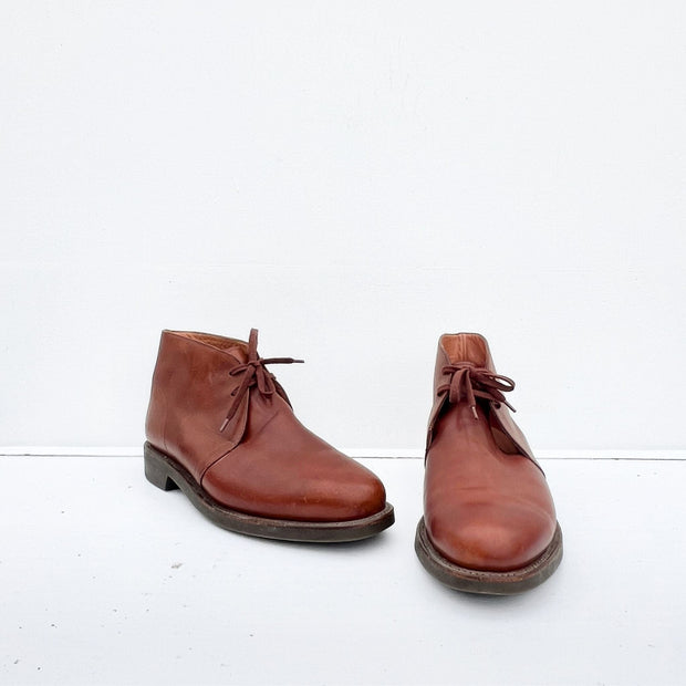 Lace-up Mahogany Brown Leather Desert Chukka Boots, Polo by Ralph Lauren, Men’s 12, Used Clothing Online