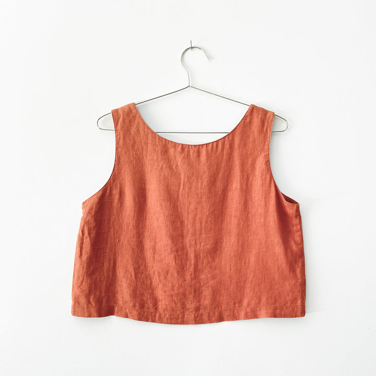 Vintage GAP Orange Sleeveless Linen Top