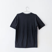 Back of vintage Black cotton three button henley t-shirt.
