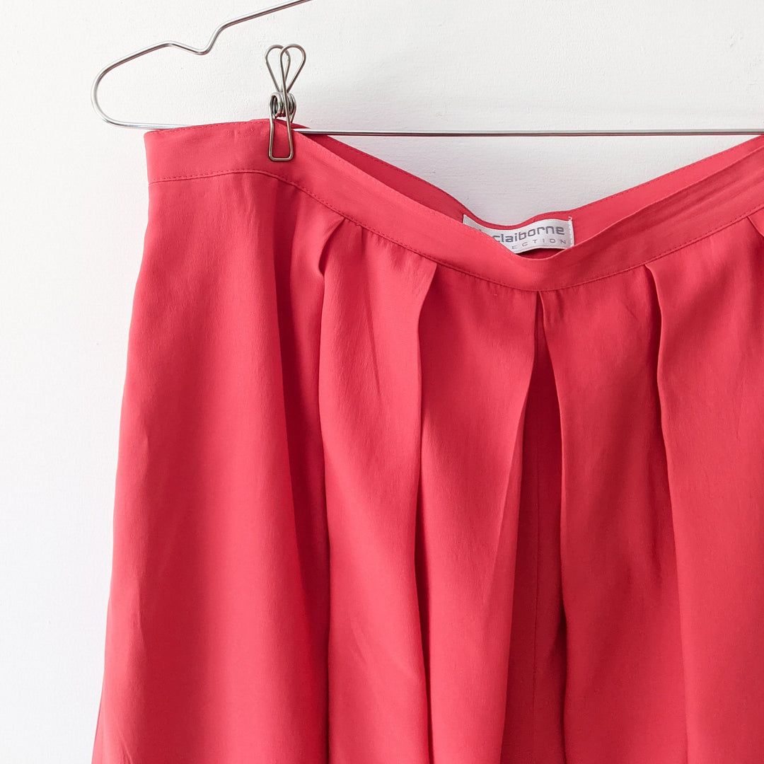 Vintage Liz Claiborne Silk High Waisted Culotte Shorts Fold and Fray