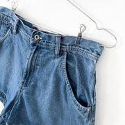 Vintage, Shorts, Vintage Y2k Old Navy Jean Shorts Mid Rise Booty Shorts  Medium Wash Blue 24