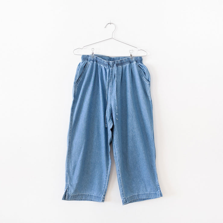 Vintage Cathy Daniels Light Blue Denim Pants Fold and Fray