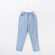 Pale Light Blue Vintage 90's Columbia Sportswear High Waisted Jean, Size 14. Second Hand Clothes from Fold and Fray.