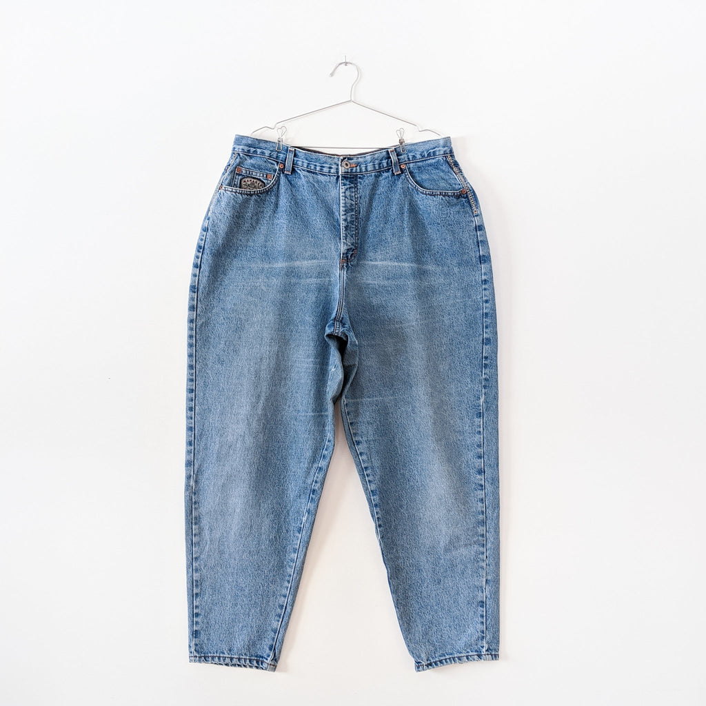 Vintage Manager Jeans slim bell Bottoms Hippie Women’s 25 Blue denim Lot  2804