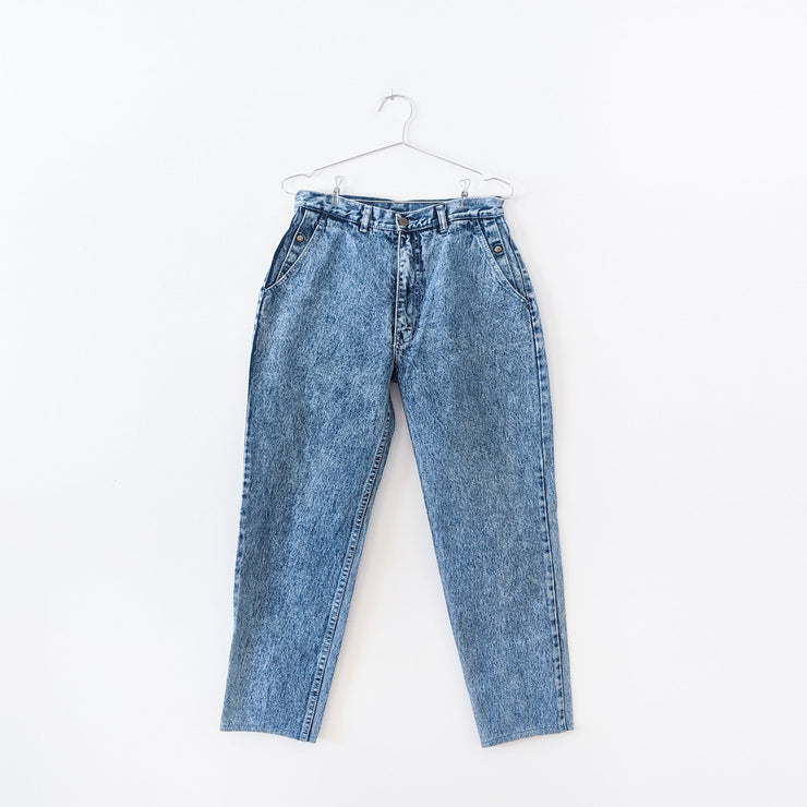 High Waisted Vintage Hoko Jeans Acid Wash Blue Denim – Fold and Fray