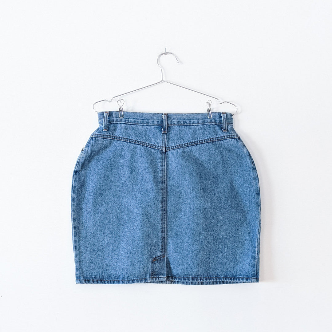 High waisted denim skirt youth hot sale