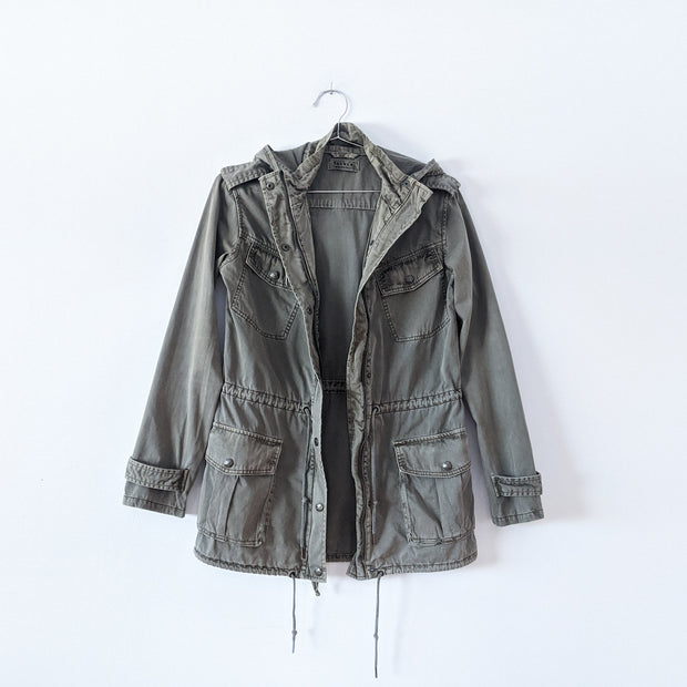 Green hooded utility jacket online