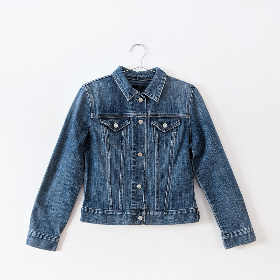 Vintage GAP Denim Jacket Dark Wash Blue Fold and Fray
