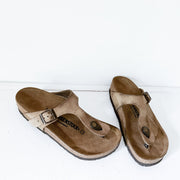 Birkenstock Gizeh Thong Sandals Oiled Leather Tobacco Brown Size 37/240 Regular - Refurbished/New. Guelph Ontario.