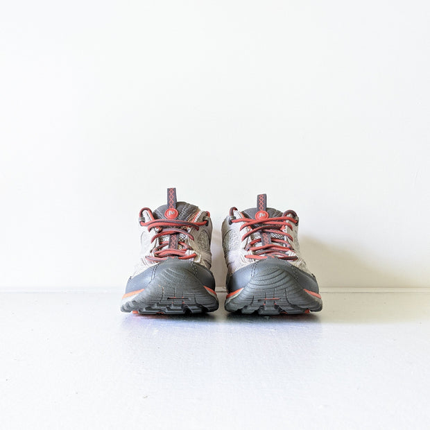 Light Grey/Orange Walking/Hiking Sneaker/Shoe. Merrell Avian Light Ventilator in Drizzle/Lychee OrthoLite Women’s 8. Toe.