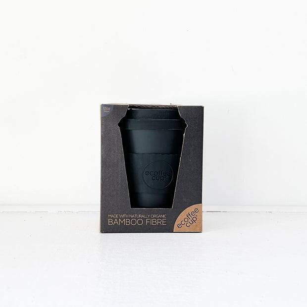 Black Ecoffee Travel Mug, Kerr & Napier Reusable Coffee Cup 12oz/350ml with Silicone Lid and Sleeve. New in Box, Ontario.