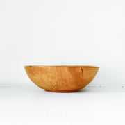 Handcrafted Wooden Bowl, Golden Yellow Glazed Wood Bowl. Second-hand Home Goods, Fold and Fray in Guelph Ontario.