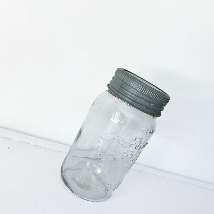 vintage-glass-crown-mason-jar-made-in-canada-fold-and-fray