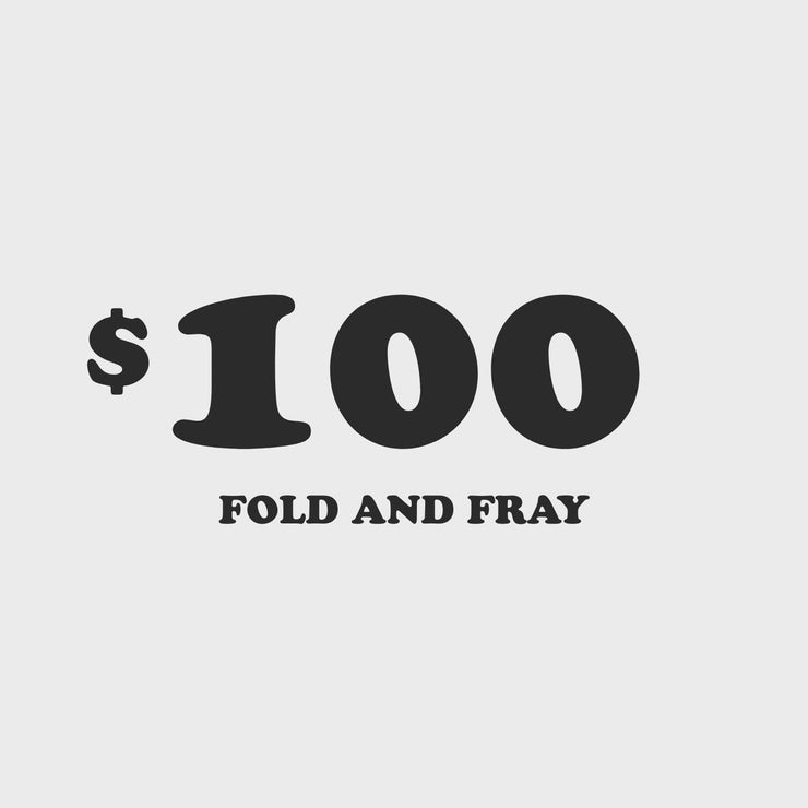 Digital Gift Card Valued at One Hundred Dollars For The Sustainable Fashion Brand Fold and Fray