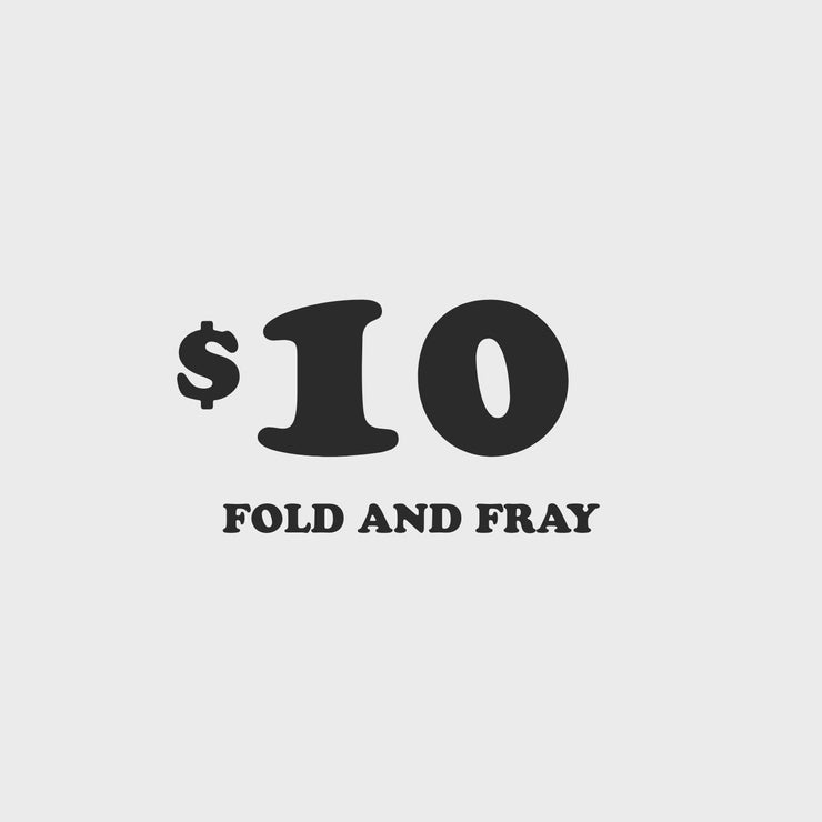 Digital Gift Card Valued at Ten Dollars For The Sustainable Fashion Brand Fold and Fray