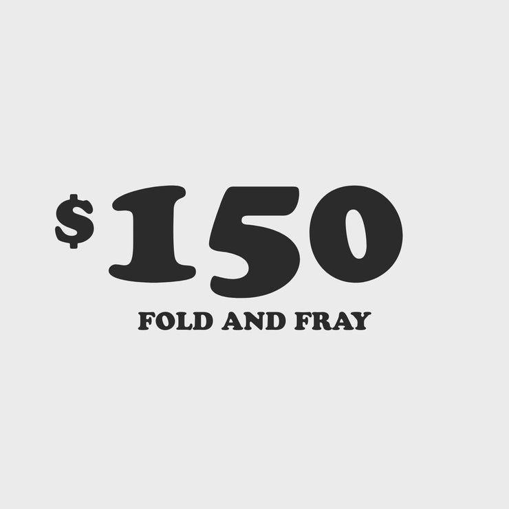 Digital Gift Card Valued at One Hundred and Fifty Dollars For The Sustainable Fashion Brand Fold and Fray